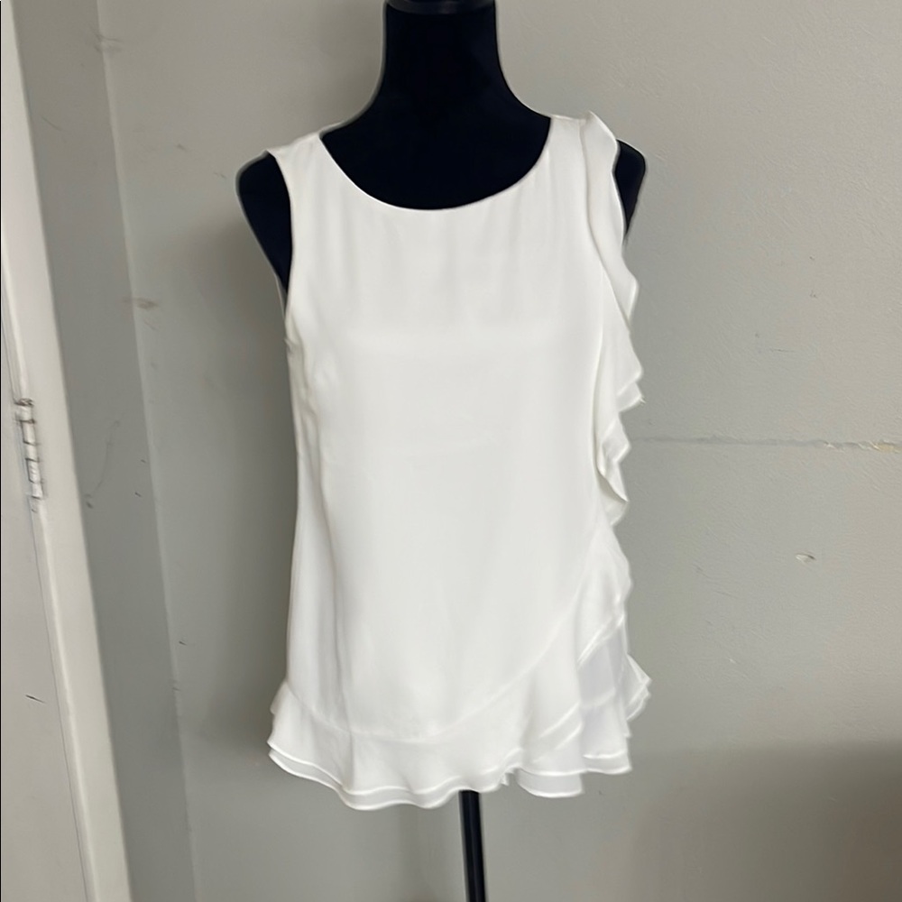Ralph Lauren White Sleeveless Blouse